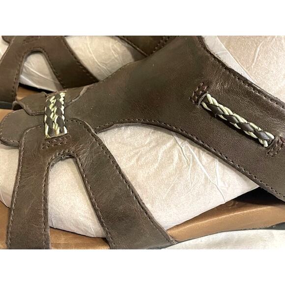 Merrell Flaxen Espresso Women's Sandal Gladiator Brown Leather Size 10 - Picture 5 of 9